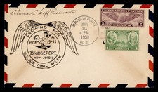 DR WHO 1938 NAMW AIRMAIL WEEK BRIDGEPORT NJ CACHET M54398