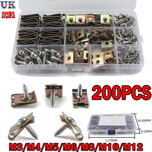 Assorted spire clips nuts - assorted,