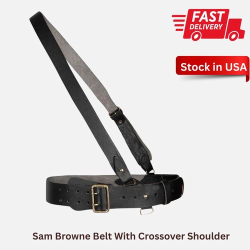 Sam browne belt with crossover - browne,