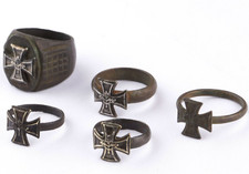 5 Ring WW2 German Iron Cross WWII Badge Award Oak leaves Germany Battlefield art