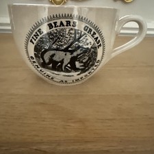 Portmeirion Pottery Chemist Prints Large Cup Fine Bears Grease Rare Vintage VGC