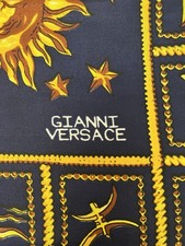 Gianni Versace Iconic Silk Zodiac Scarf Vintage 90s Silk Scarf .