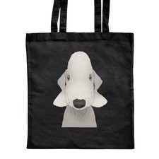 'Bedlington Terrier' Classic Black Tote Shopper Bag (ZB00026349)