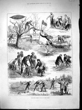 Old Antique Print 1884