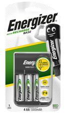 Energizer Base AA & AAA Charger + 4 AA 1300mAh Rechargeable Batteries USB UK