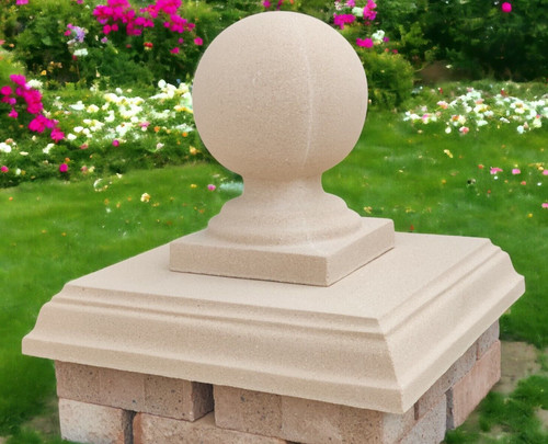 Cast stone pier cap 2x2 - stone, /