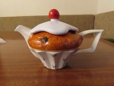VINTAGE SWINESIDE TEAPOTTERY CUP CAKE / MUFFIN COLLECTORS 1 CUP TEAPOT