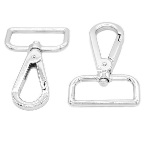 Silver swivel lobster clasp - 2x,