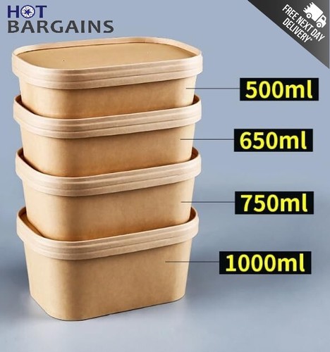 Kraft paper food - kraft, containers