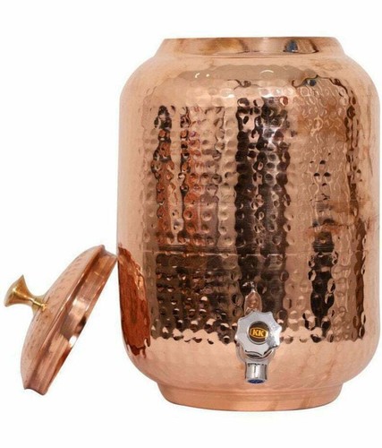 Copper dispenser hammered - copper,