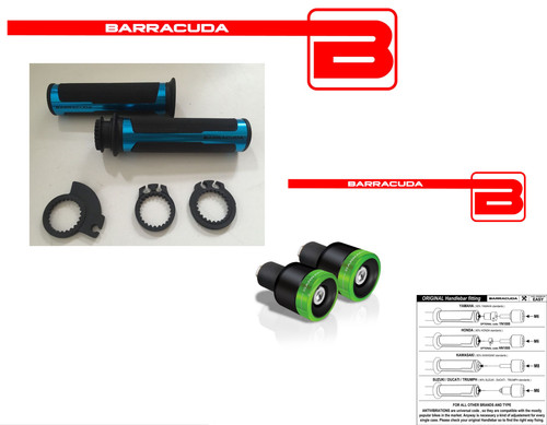 Barracuda blue knobs green - knobs, +