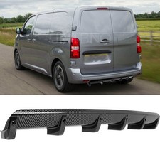 For Vauxhall Opel Vivaro Rear Diffuser Bumper Spoiler Fins Splitter Carbon Fiber