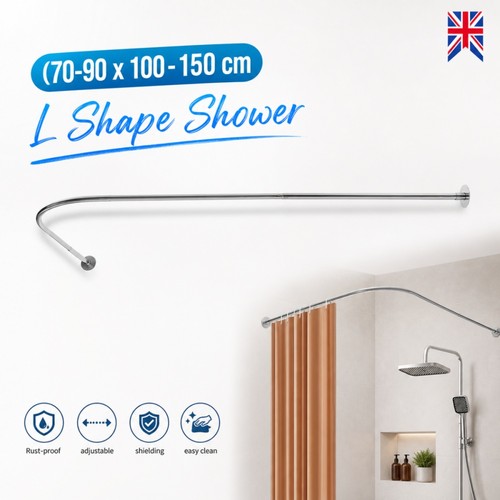 Shaped shower curtain rod - shaped,