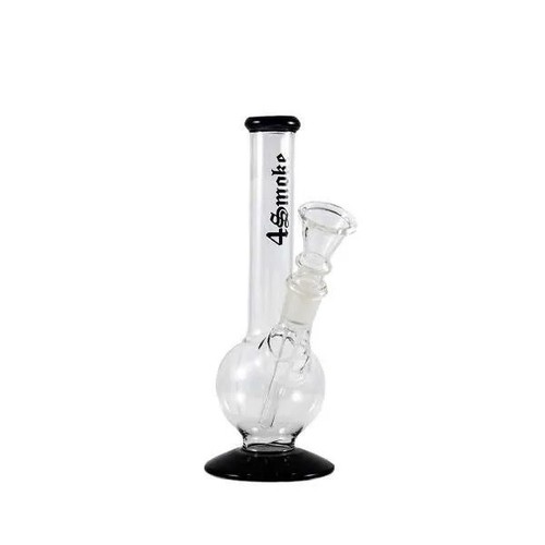 Black glass bong 20cm - black,