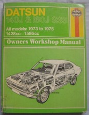 Datsun 140J & 160J SSS 1973 to 1975 Haynes hardback Workshop Manual