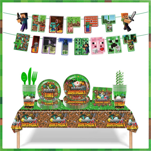 Minecraft party supplies set - minecraft,