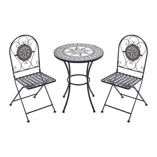 Mosaic patio bistro set - 1/2/3x,
