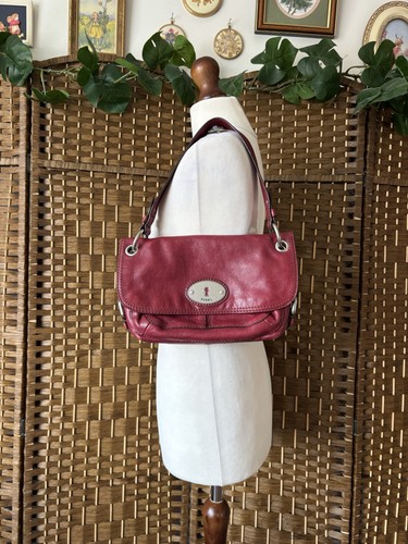 Vintage burgundy red - burgundy, leather