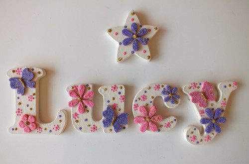Girls hand decorated wooden - girls,