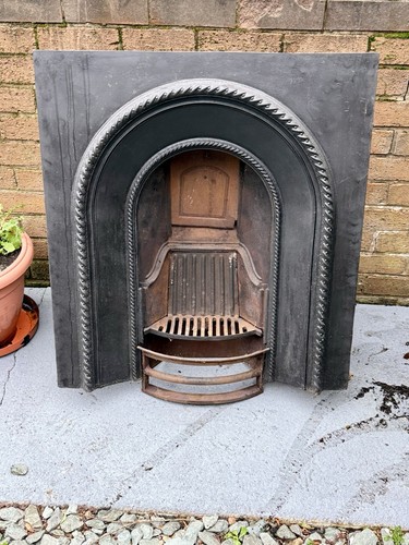 Victorian cast iron fireplace - iron,