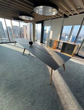 Frovi Designer Boardroom Conference Meeting Table Black 5.4m