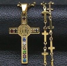Gold St Saint Benedict Cross