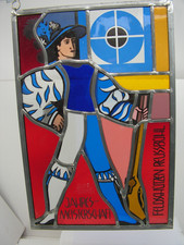 Vintage Hand Painted Leaded