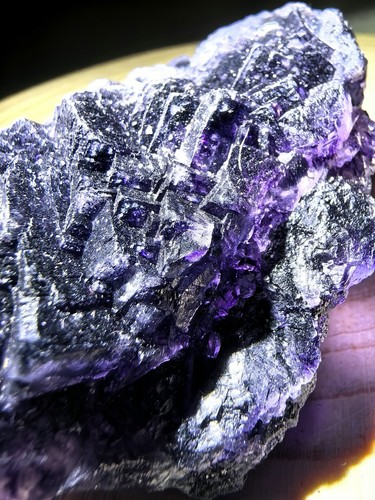 Stunning raw purple fluorite - purple,