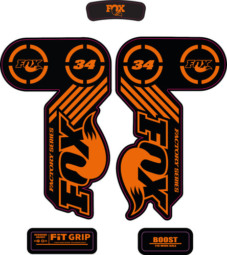 Fox factory forks decals - 34,