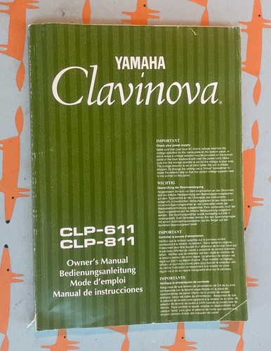 Yamaha clavinova owner - clavinova, owner's