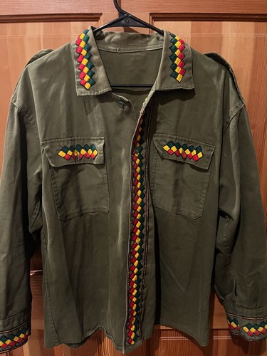 Rasta woven military - , jacket