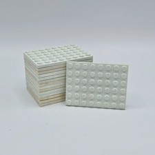 Betta Bilda 15x Vintage 6x8 White Baseplates 1960s Construction Toy Pieces VGC