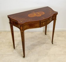 Antique Mahogany Inlaid Games Table by Edwards & Roberts c.1890