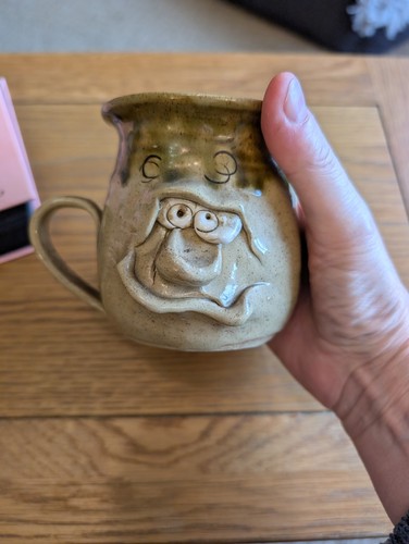 Pretty ugly pottery mug - pretty,