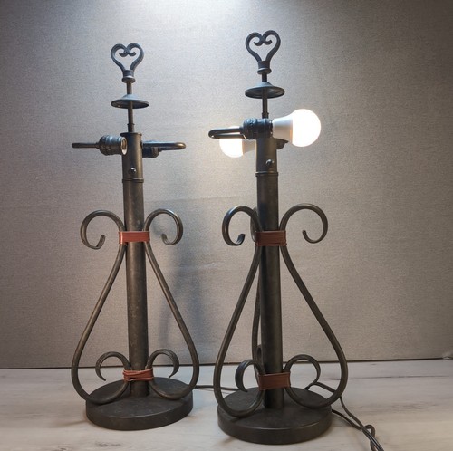 Vintage pair table - vintage, lamp