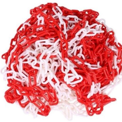 Red and white barrier plastic - and,