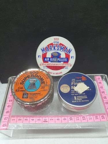 Vintage tins pellets - x3,,