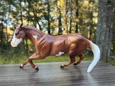 Breyer Barrel Racing "Scamper" Mold Chestnut Pinto Classic Freedom Model #62201