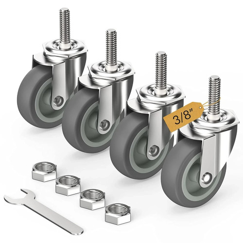 Inch caster wheels - 3, threaded