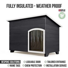 Outdoor Dog Kennel / House Winter Weather Proof Insulated - XL Black 011