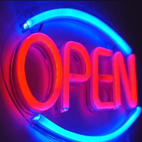 Led open shop sign neon - open,