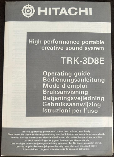 Original hitachi trk 3d8e - original, trk-3d8e