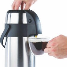 5L STAINLESS STEEL PUMP ACTION AIRPOT VACUUM AIR POT HOT & COLD TEA COFFEE FLASK