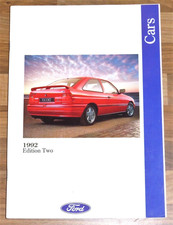 1992 FORD CARS Brochure inc XR2i XR3i Sierra XR4x4 Orion Granada Scorpio 24V RS