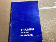 Triumph 2500 TC Owners Manual