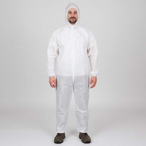 Disposable white hooded - white,