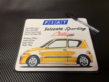 Fiat Seicento Sporting Mouse Mat | Abarth Schumacher Italian Cinquecento Gift