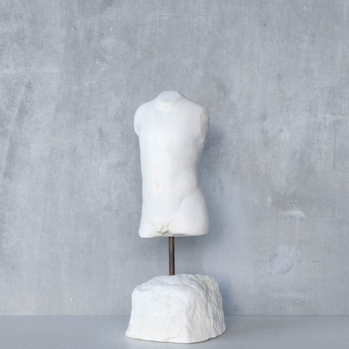 Cast plaster torso male - , nude