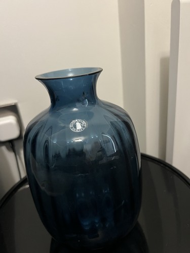 Ikea blue handmade vase - ikea,