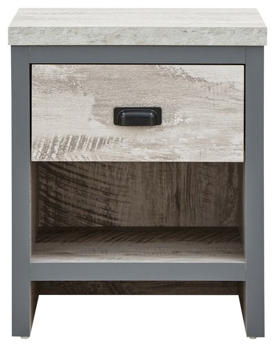 Lamp table grey drawer - table,